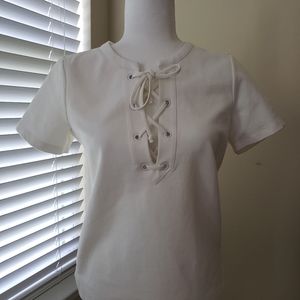 J.CREW LACE-UP T-SHIRT